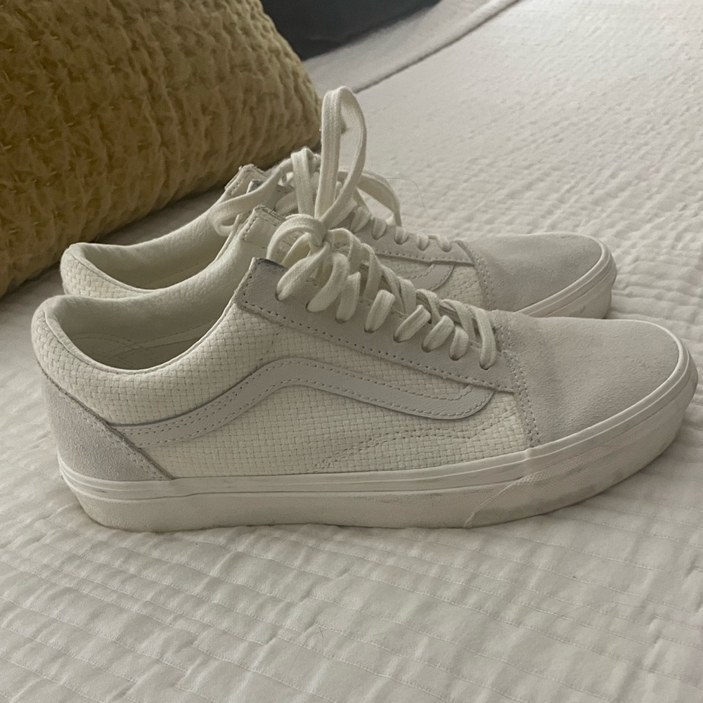 Cream and White VANS Sneakers